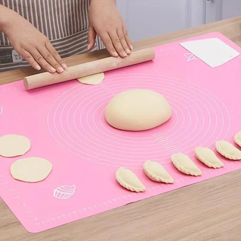 Large Non Stick Silicone Sheet Dough Fondant Rolling Mat Baking Pastry Icing Rink Uk