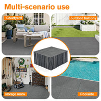 12Pcs 12 * 12 * 0.51inch Dog Kennel Flooring Interlocking Drainage Waterproof...