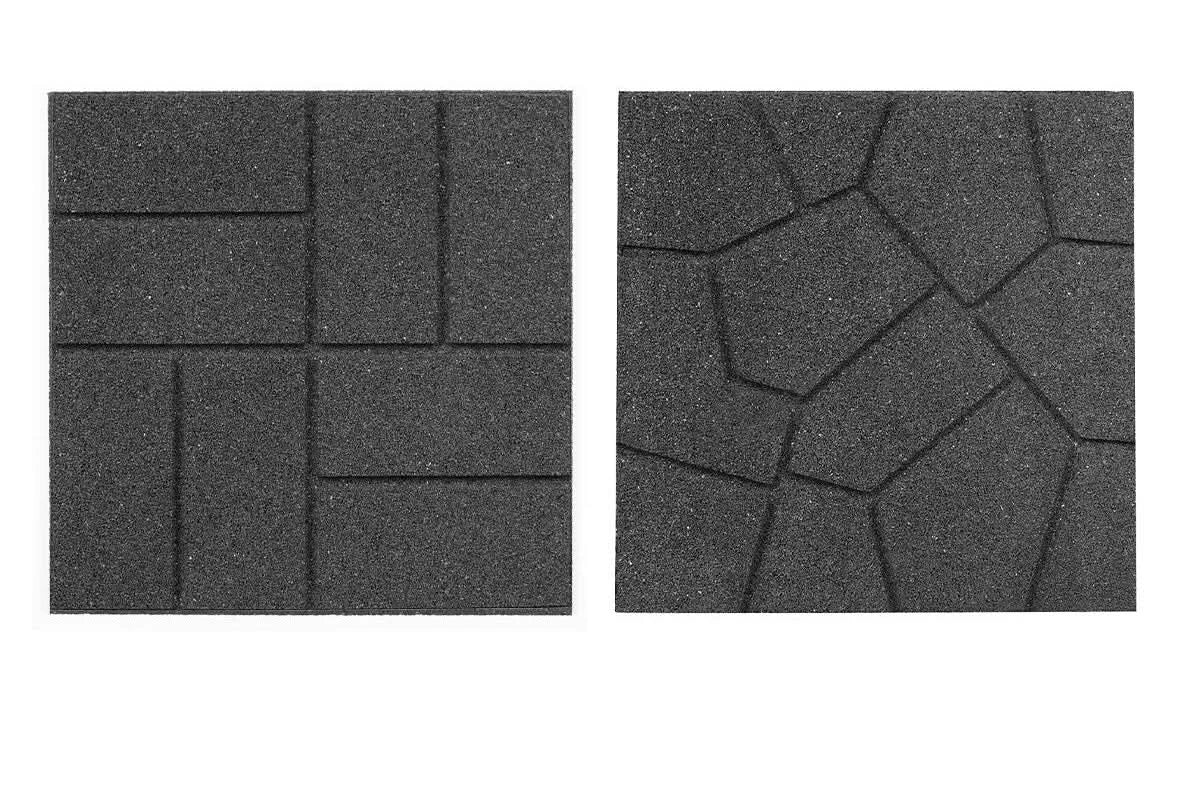 Nicoman Paver Stone Recycled Rubber Stepping Stone Decking Tile For Garden Patio