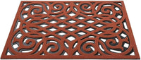 Victorian Terracotta Recycled Rubber Door Mat Outdoor Non-Slip Entrance Mat