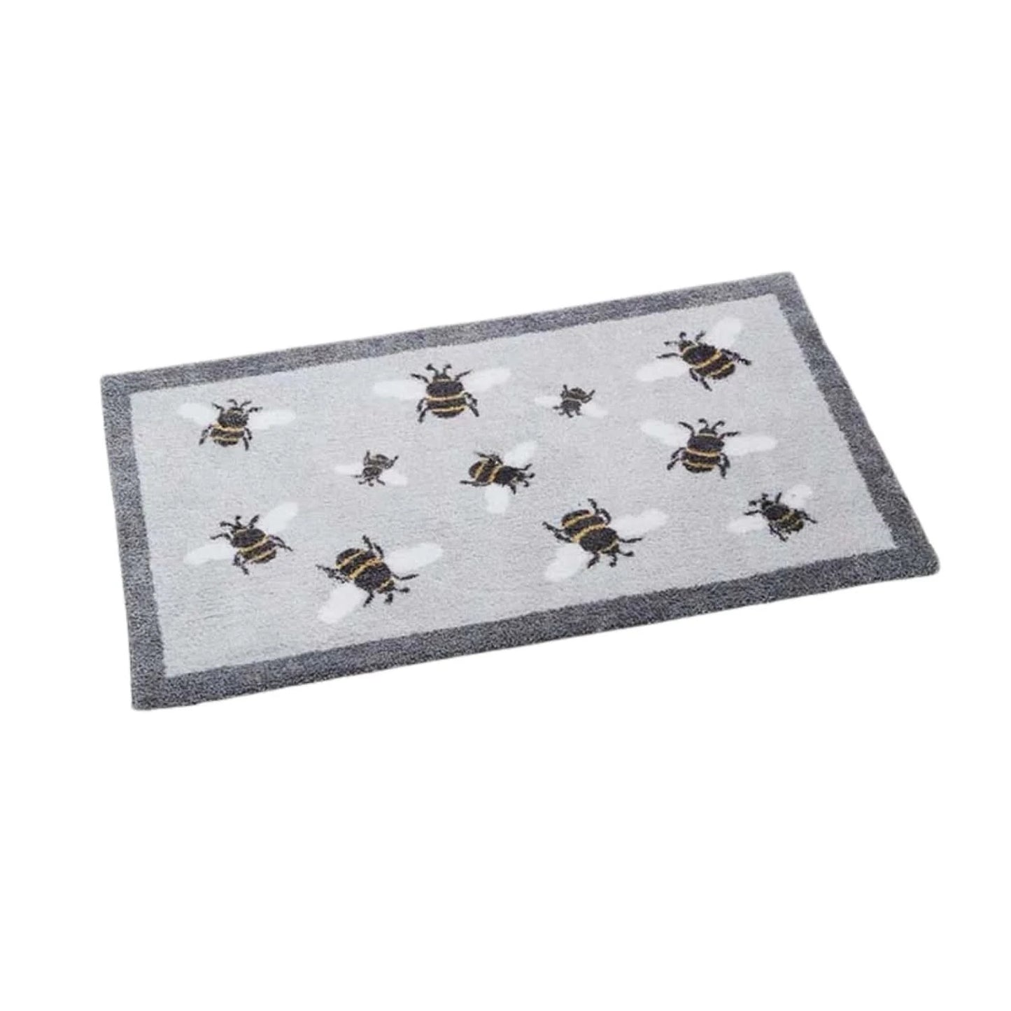 Non Slip Indoor Mat Large Door Entrance Rug Dirt Trapper Washable Bees 75cm