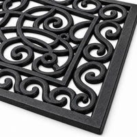 Decorative Rubber Door Mat Outdoor Indoor Heavy Duty Entrance Floor Mat 45x75cm