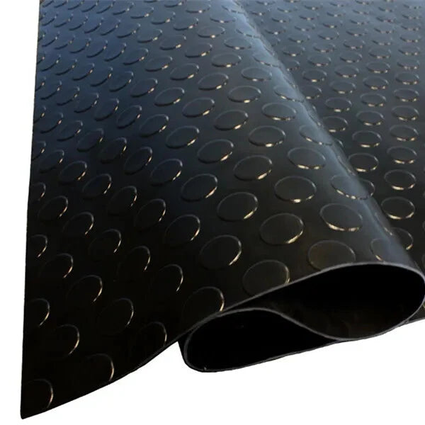 Heavy Duty Rubber Flooring Matting Non-Slip Garage Industrial Van Shed 1.3m COIN