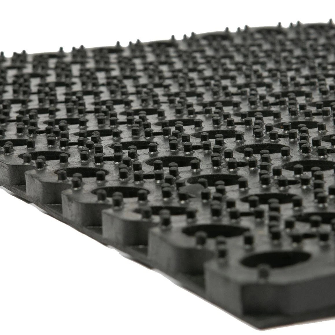 Heavy Duty Rubber Door Mat Tough Indoor Outdoor Office Mats 80 x 60cm Black