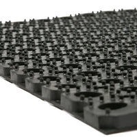 Heavy Duty Rubber Door Mat Tough Indoor Outdoor Office Mats 80 x 60cm Black