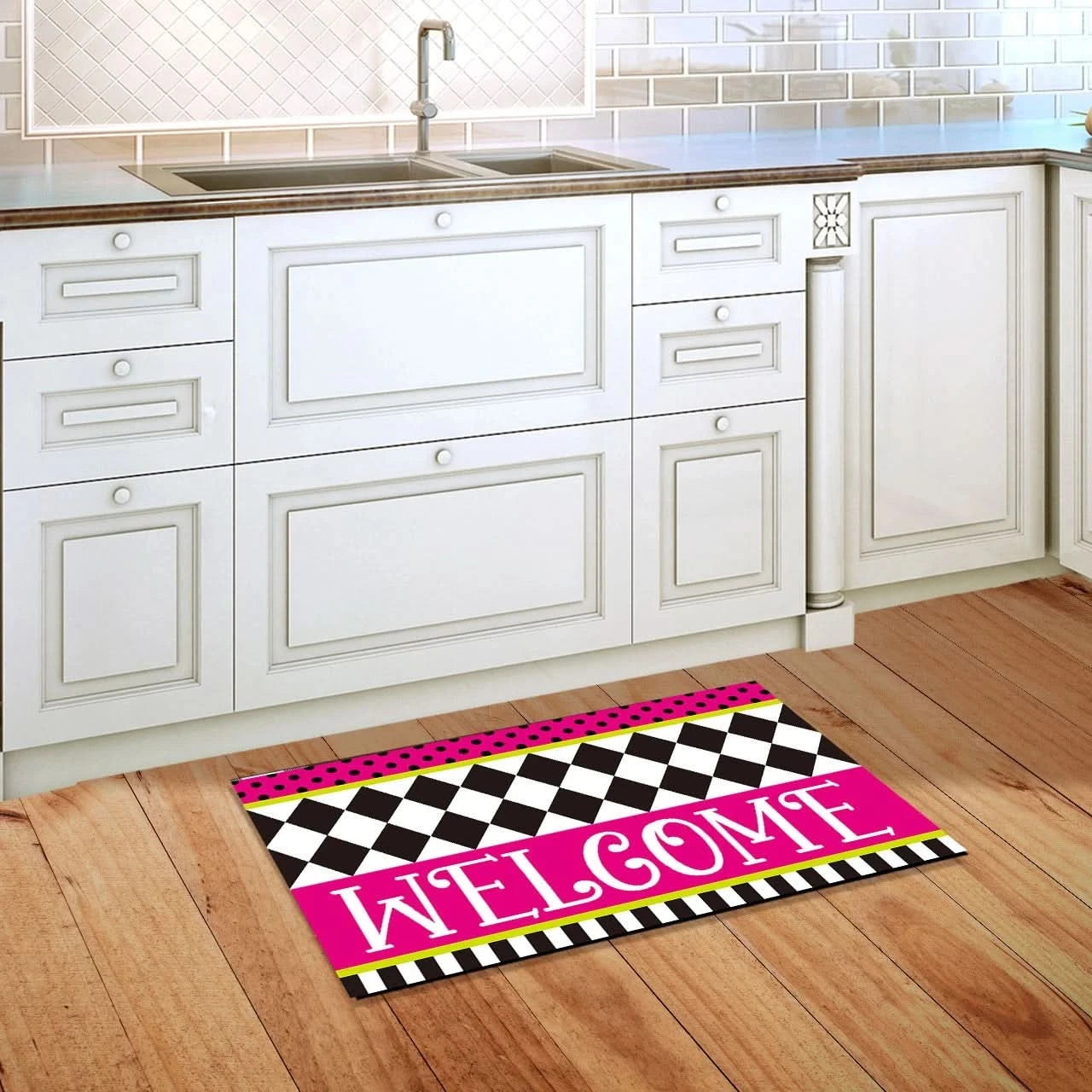 Briarwood Lane Neon Checkerboard Doormat