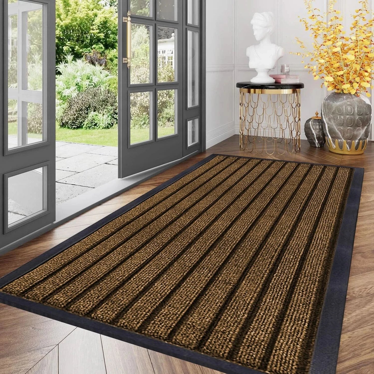 Large Heavy Duty Rubber Barrier Non Slip Door Mat Hall Kitchen Floor Runner Rug*