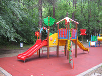 Rubber Playground Tiles / Mats - Play Areas - Swings -Safety Garden Slide