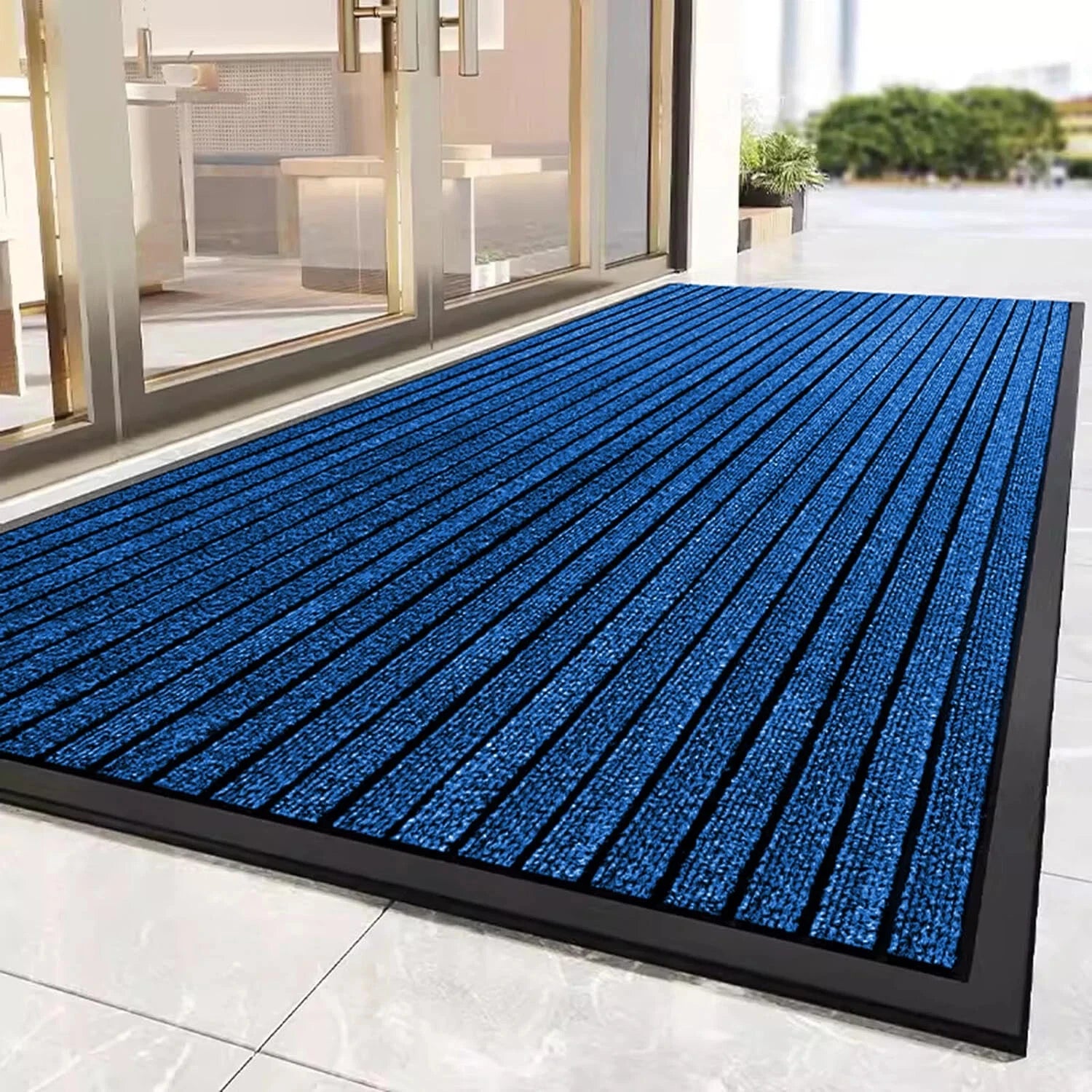 Non-Slip Rubber Door Mat Heavy Duty Washable Rug Indoor Outdoor Welcome Door Mat