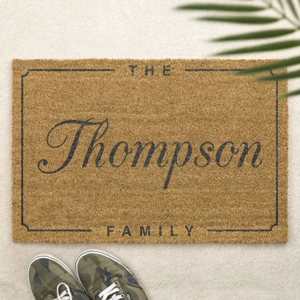 Brush Door Mat Personal Custom Printed First Home Couple's Gift The Family Home