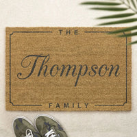 Brush Door Mat Personal Custom Printed First Home Couple's Gift The Family Home