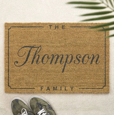 Brush Door Mat Personal Custom Printed First Home Couple's Gift The Family Home