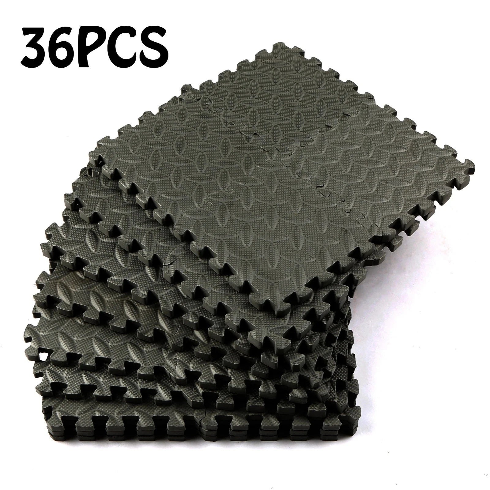 36PCS EVA Interlocking Floor Mats Non-Slip Waterproof Gym Fitness Tiles
