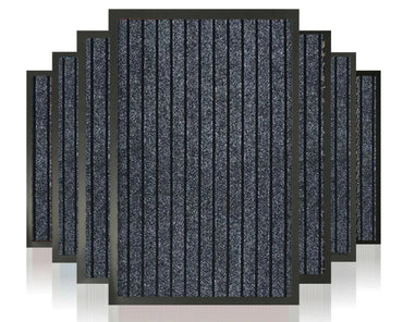 Heavy Duty Non Slip Rubber Door Mat Indoor Outdoor Washable Grey