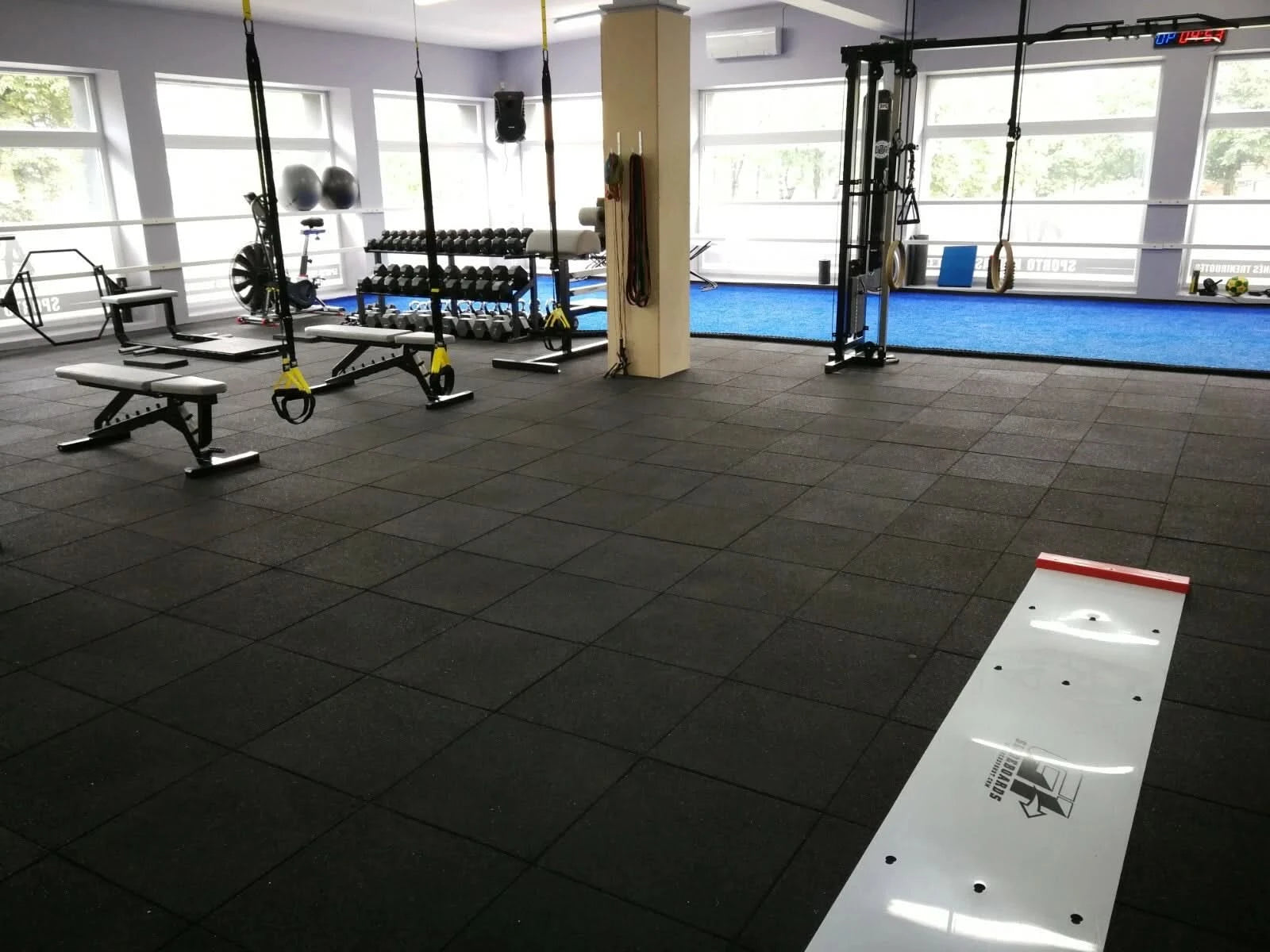 Cannons UK Heavy Duty Luna Rubber Free Weight Mat Commercial Grade Gym Flooring