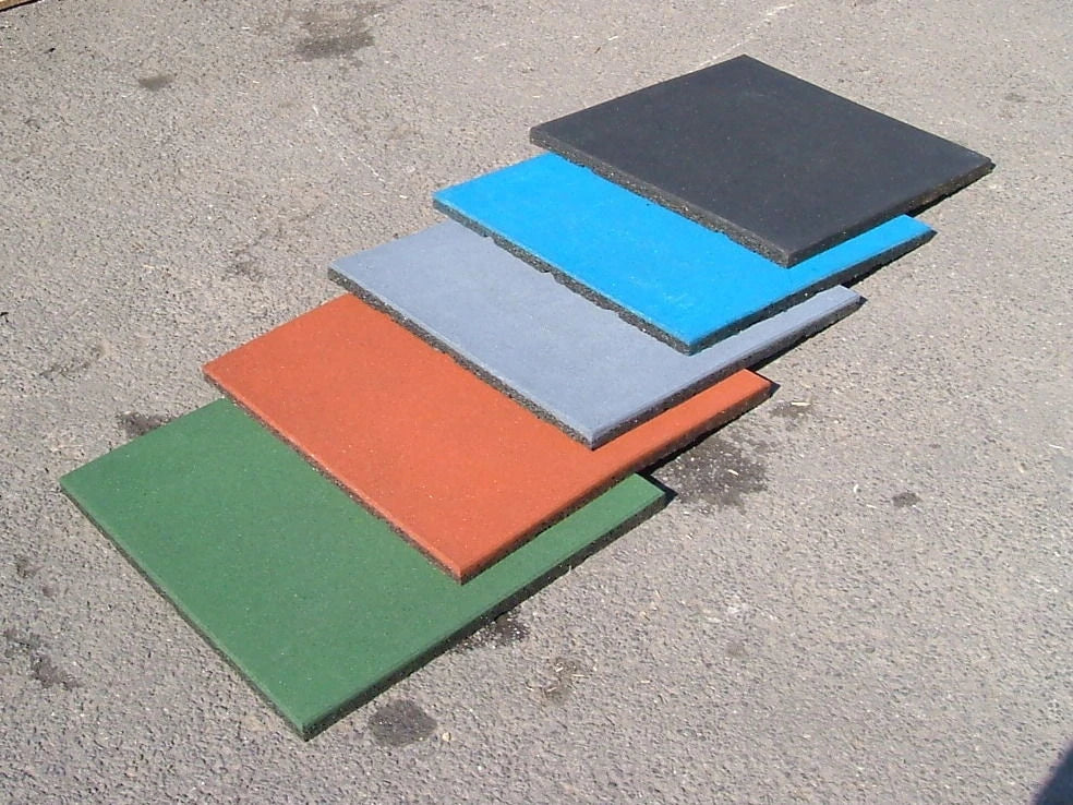 BEST CHEAPEST Black Green Blue Teracotta Grey Playground Rubber Safety Tile Mats