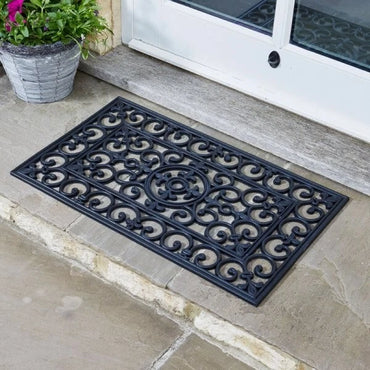 Rubber Cast Outdoor Mat Heavy Duty Non Slip Doormat Scrap Entrance Floor Rug