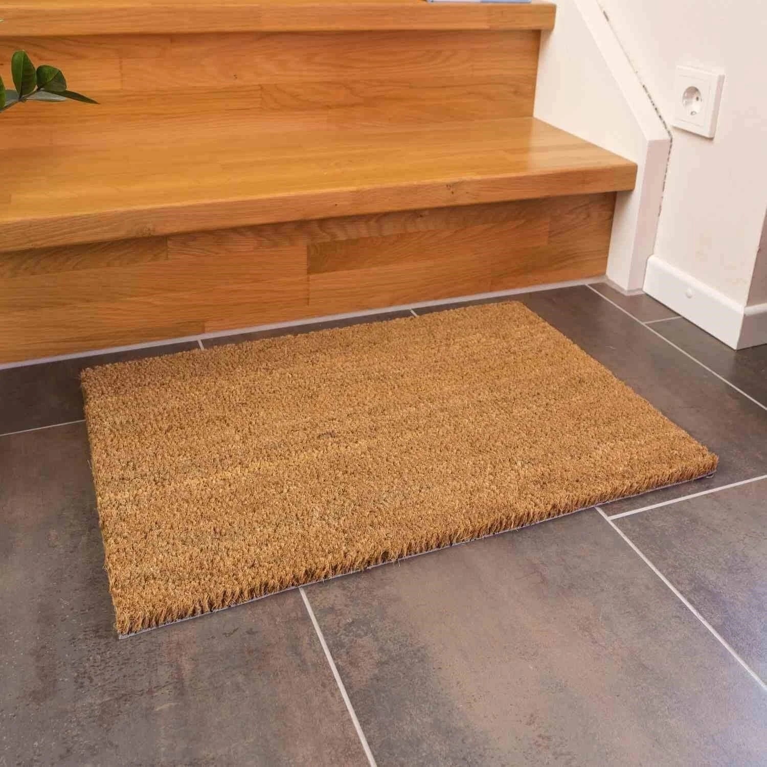 Large Door Mat Natural Coir Entrance Front Door Mats Indoor Outdoor 100 x 100cm