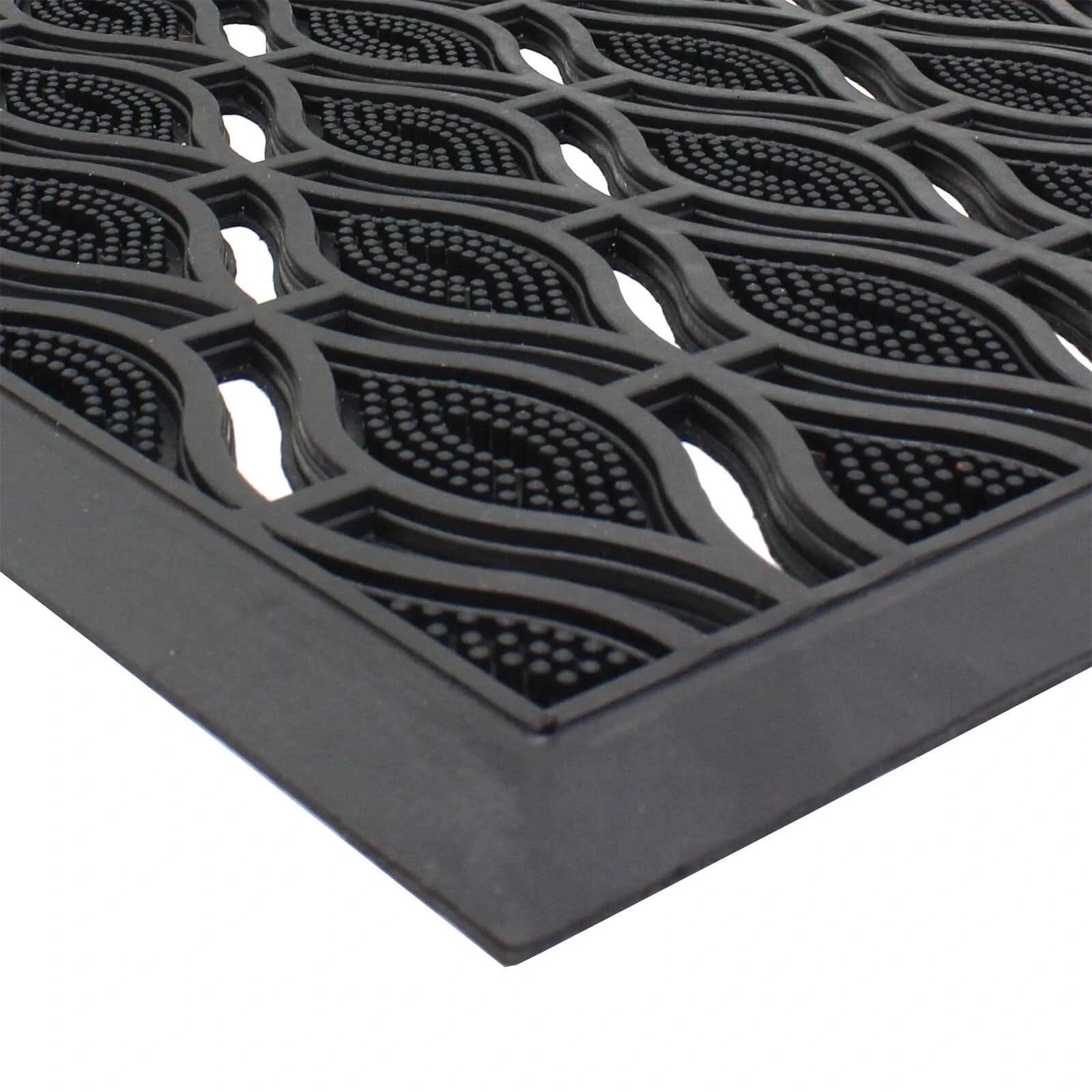 Rubber Door Mats Eye & Circle Design Dirt Scrapper Heavy Duty Non-Slip 40 X 70cm