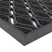 Rubber Door Mats Eye & Circle Design Dirt Scrapper Heavy Duty Non-Slip 40 X 70cm