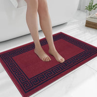 Non Slip Bath Mat Water Absorbent Toilet Pedestal Mats Small Large Bathroom Rug