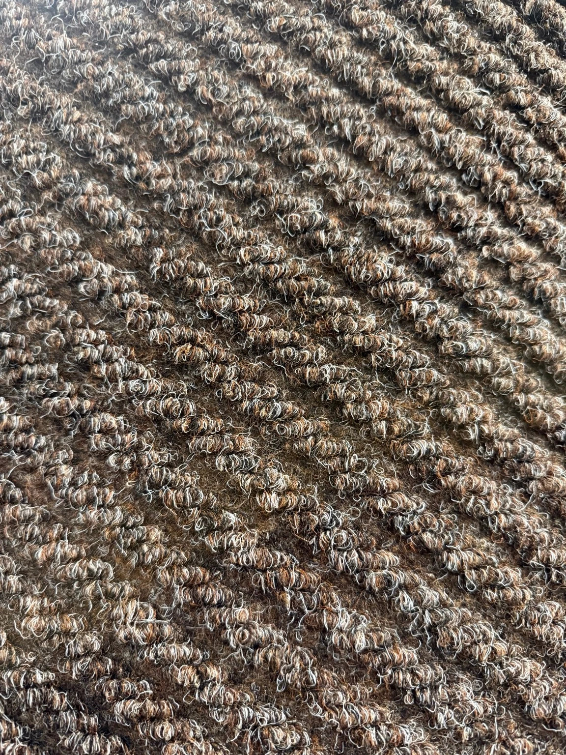 2m Wide Heavy Duty Entrance Matting – 10mm Ribbed Barrier Carpet Brown