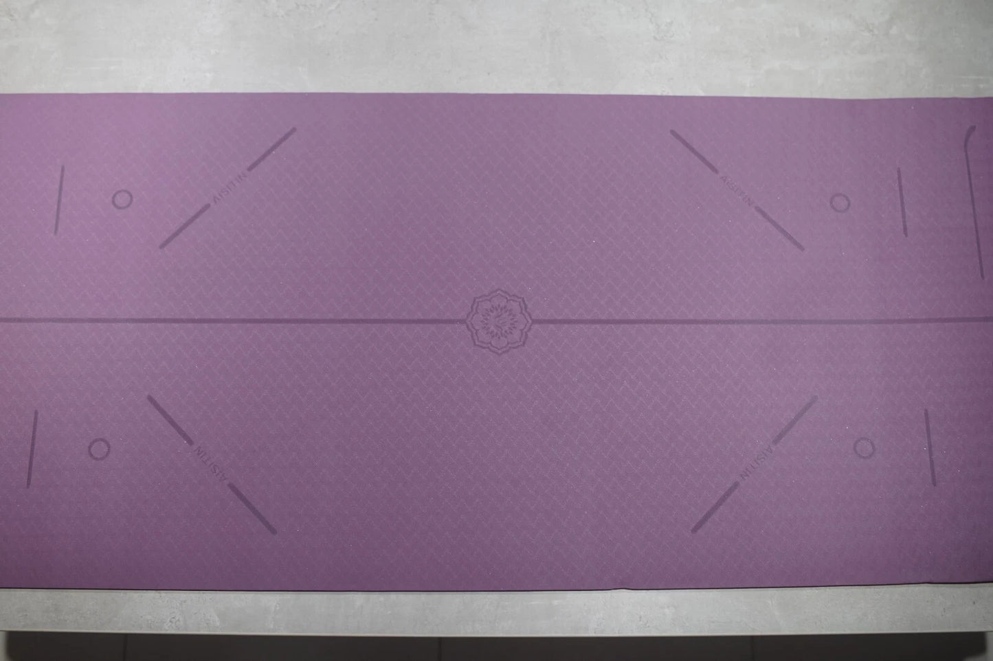AISITIN Non Slip, Position Perfecting, Eco-Friendly Yoga Mat In Pink / Purple