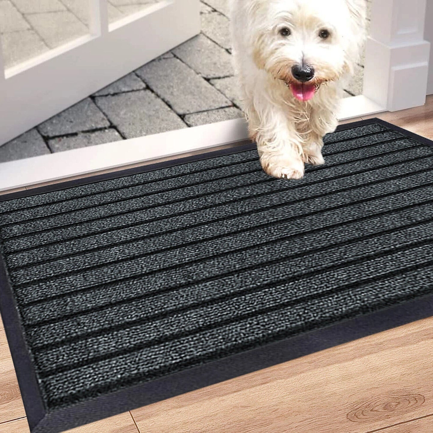 Large Door Mat Back Barrier Non Slip Heavy Duty Rubber Kitchen Hallway Floor Rug