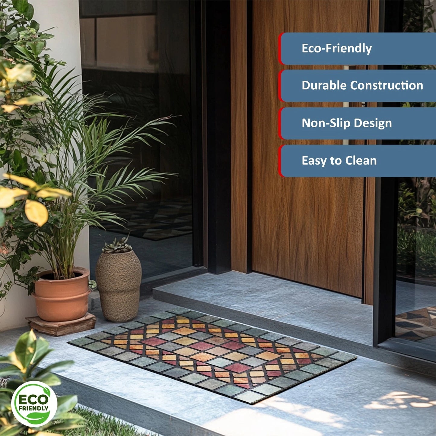Nicoman Elegant Tile Mat Barrier Doormat Eco-Friendly Indoor/Outdoor Door Mat