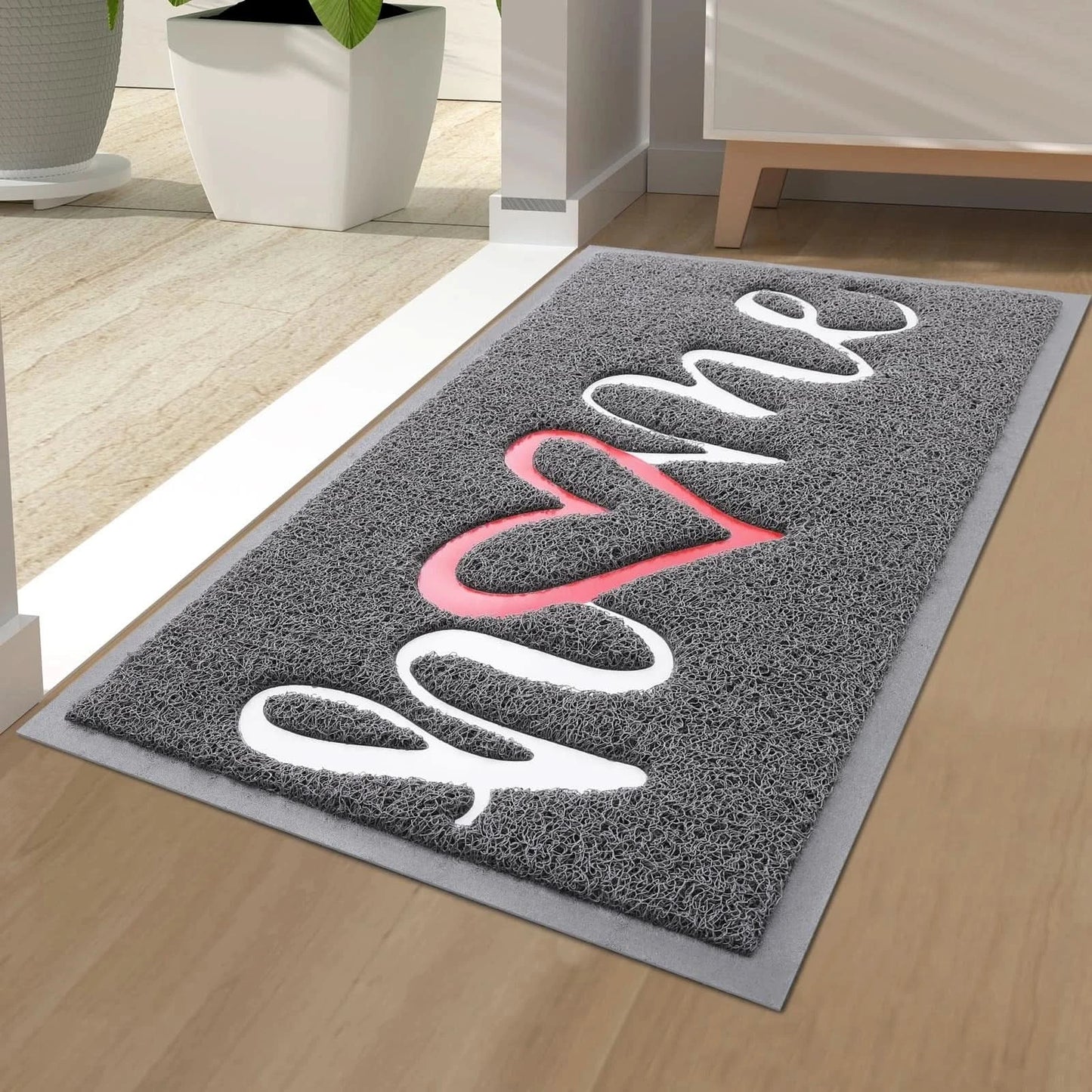 Elegant Non-Slip Grey Door Mat - Durable 40 x 60cm for Indoor & Outdoor
