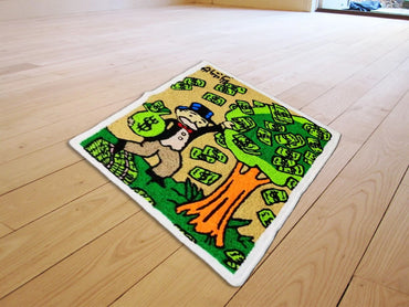 Alec Monopoly Hypebeast Floor Mat Living Room Area Rug Modern Wool Accent Carpet