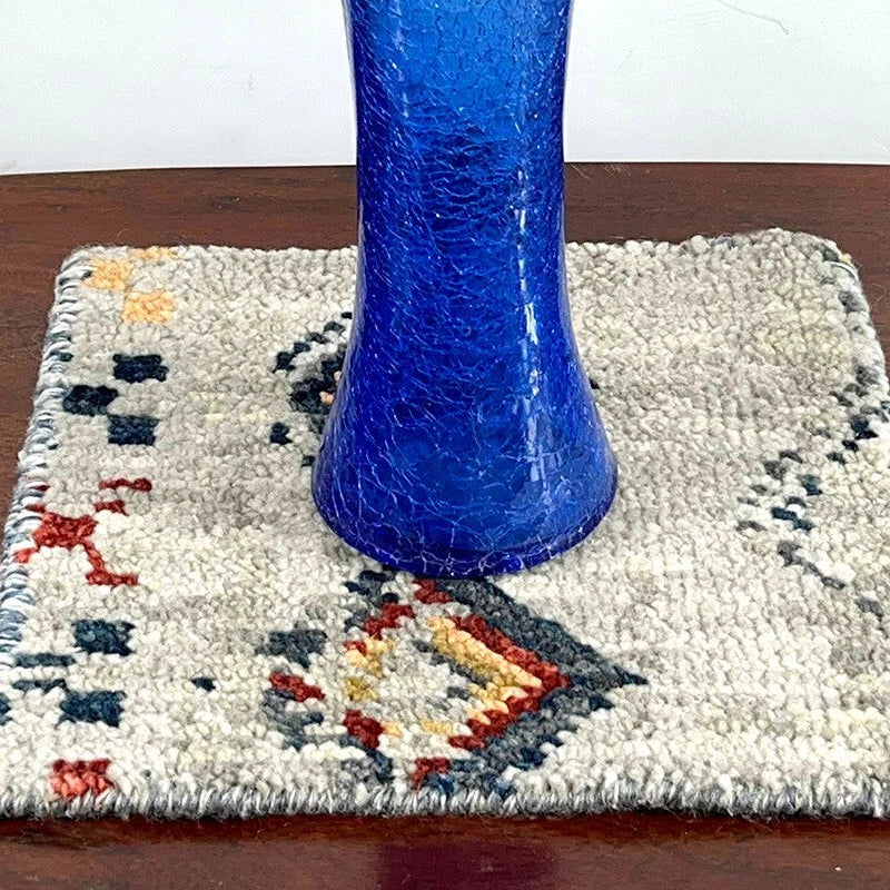 Handmade Placemats Living Room Accent Table Mat Home Wall Decor Wool Rug 30X30cm