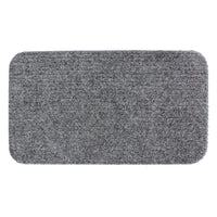 JVL Delta Ribbed Lightweight Indoor Entrance Door Mat, Charcoal, Grey, Brown