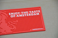 Amstel Bier Red Bar Runner Beer Drip Rubber Mat Wetstop New 56 x 16 x 0.8 cm