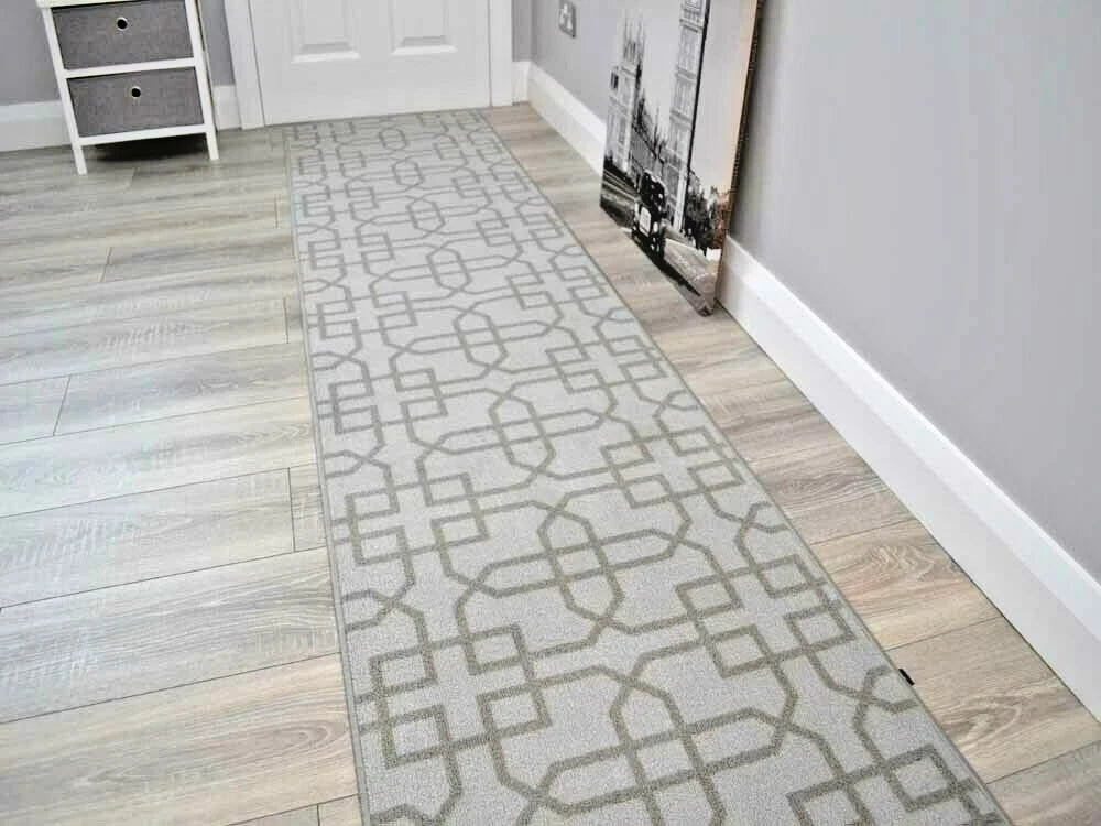 Dark Grey Rubber Back Mats Long Wide Corridor Hallway Rugs Hall Runner Anti Slip