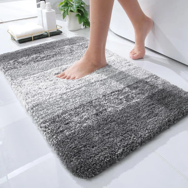 OLANLY Bathroom Rugs Mat 24X16, Extra Soft Absorbent Microfiber Bath Rugs,Rubber