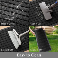 Heavy duty rubber non-slip washable carpet indoor and outdoor door mat (43*75cm)
