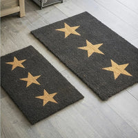 Three Star Doormat Natural Coir Indoor Modern Available In Small or Large