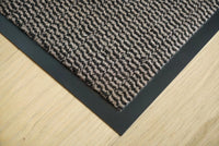 Non Slip Heavy Duty Dirt Rubber Edged PVC Barrier Door Entrance Mats - Brown