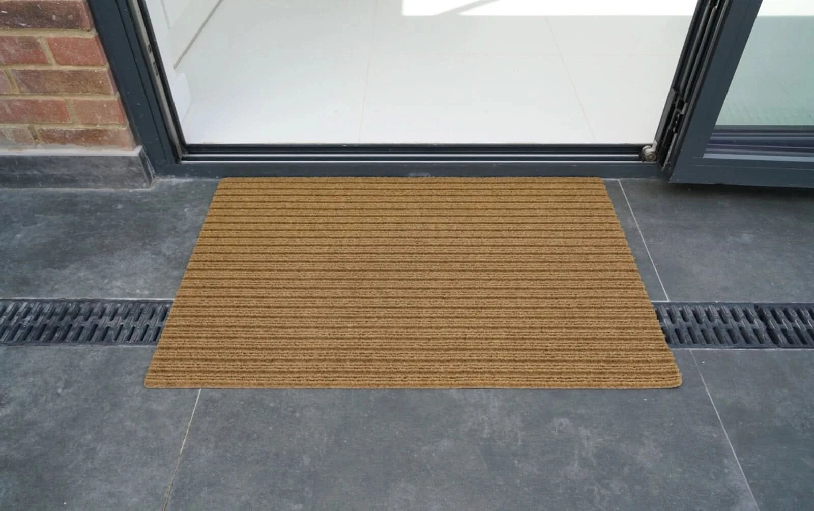 Non Slip Coir Style Heavy Duty Rubber Back Door Entrance Indoor Outdoor Mats