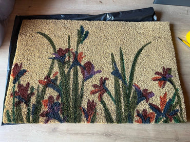 Coir Entrance Door Mat Eco-Friendly Garden Latex Packed, Lavender 60x40xm