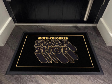 Swap Shop Black Door Floor Mat House Garage Sign Workshop