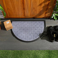 2x Heavy Duty Door Mats Extra Tough Indoor Outdoor Office Mats 60 x 40cm Grey