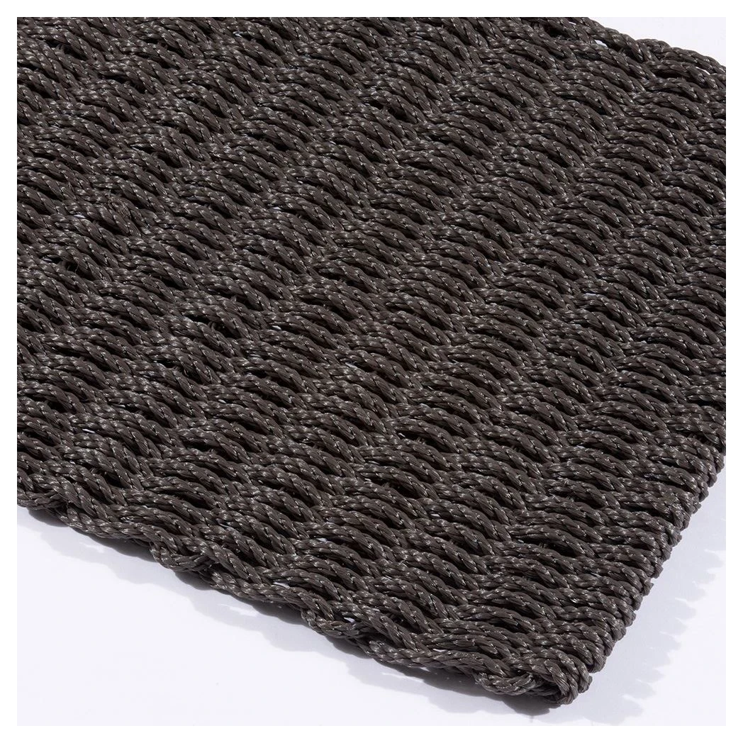 Doormat Grey 55x100cm Biodegradable Polypropylene Reversible Heavy-Duty Door Mat