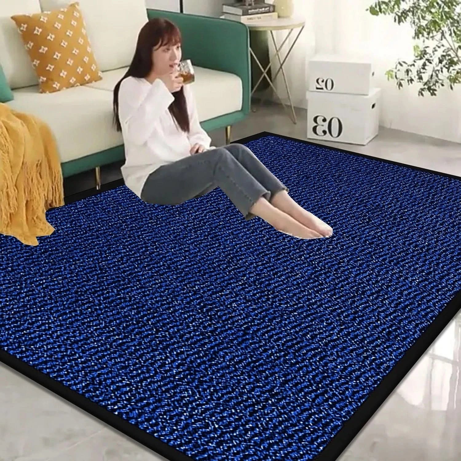 Heavy Duty Rubber Barrier Mat Long Hallway Runner Non Slip Door Mats Floor Mat