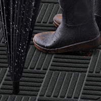 Heavy Duty Non-Slip Rubber Doormat for Outdoor Entrance, 29.5x17 Inches