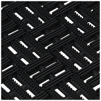 Door Mat Black Rubber 45x75cm 10mm Non-Slip Drainage Entrance Mat Heavy-Duty Pro