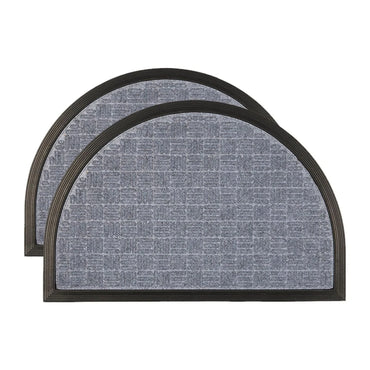 2x Heavy Duty Door Mats Extra Tough Indoor Outdoor Office Mats 60 x 40cm Grey