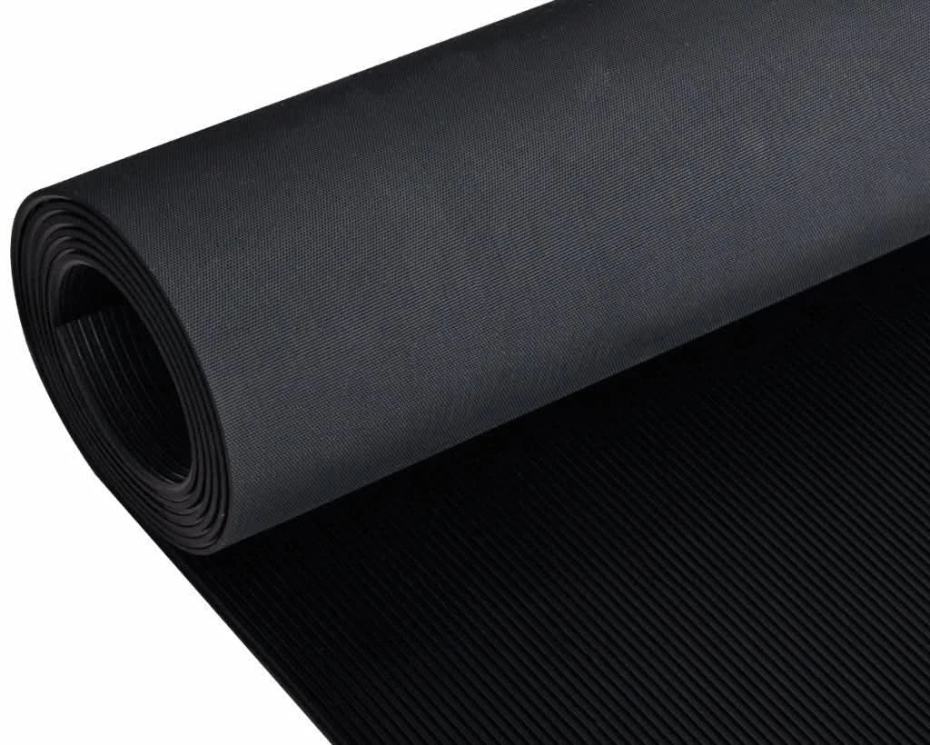 Cheapest AntiSlip FINE Ribbed Rubber Flooring Protection Matting 1.2mx1m 5mm