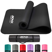 
Yoga Mat Thick 10mm Non Slip Gym Exercise Fitness Pilates Carry Strap NBR 183x62

